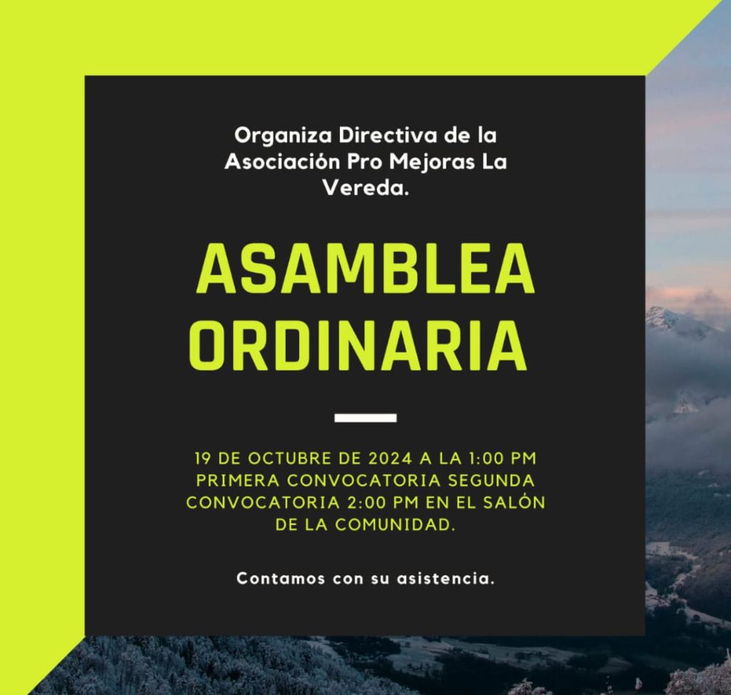 19 Oct 2024 – Asamblea Ordinaria